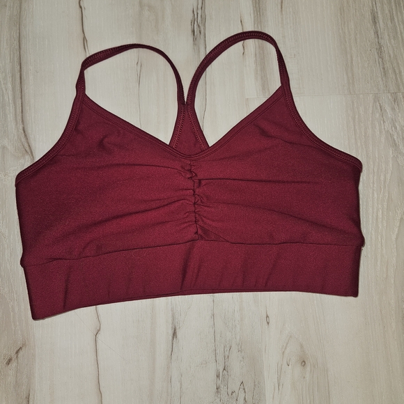 Savvi Addy Sports Bra Red Women's Medium (Tag Worn) Low Impact Racerback - Picture 2 of 9
